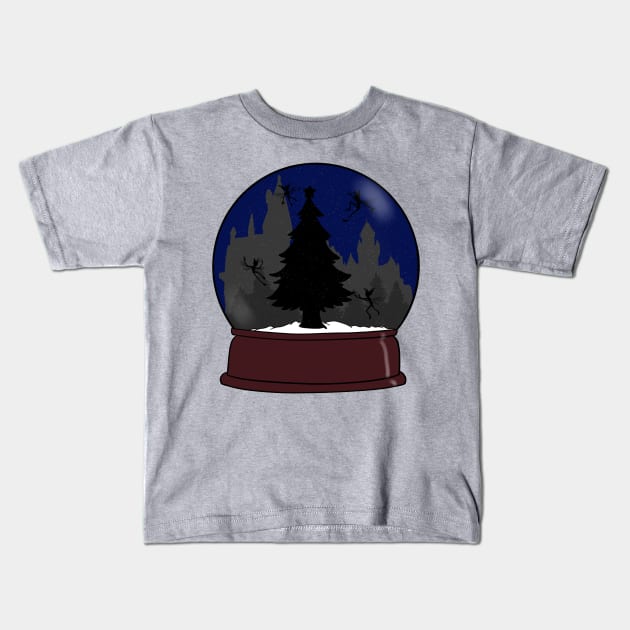 Cornish pixies snow globe Kids T-Shirt by bowtie_fighter